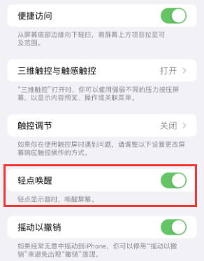 彰武苹果授权维修站分享iPhone轻点无法唤醒怎么办 